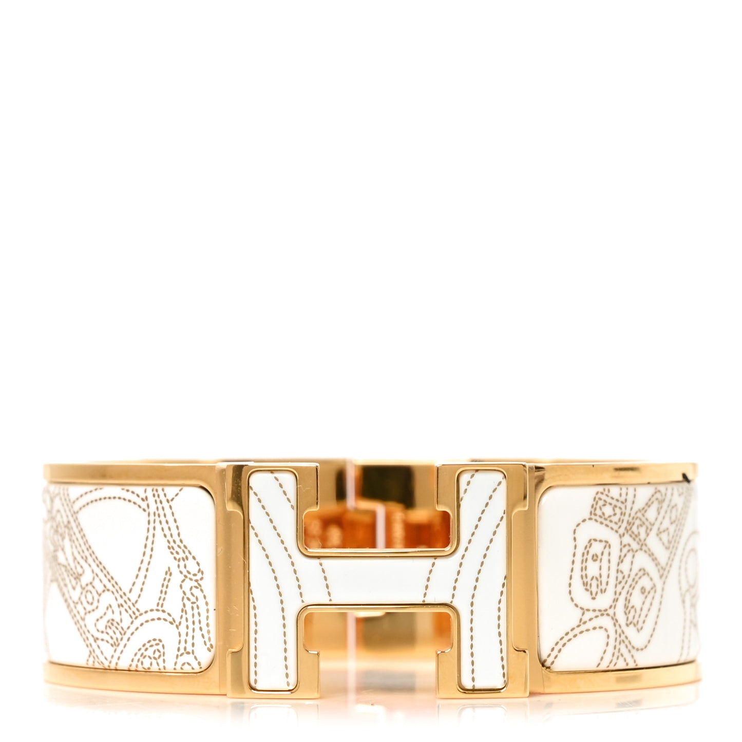 Enamel Printed Wide Brides de Gala Applique Pique Clic Clac H Bracelet PM Confetis