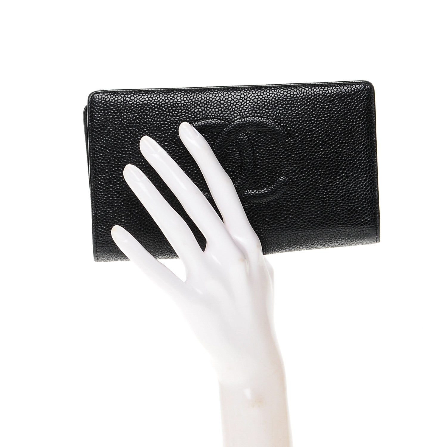 Chanel Caviar Timeless CC Yen Wallet Black 2 of 7
