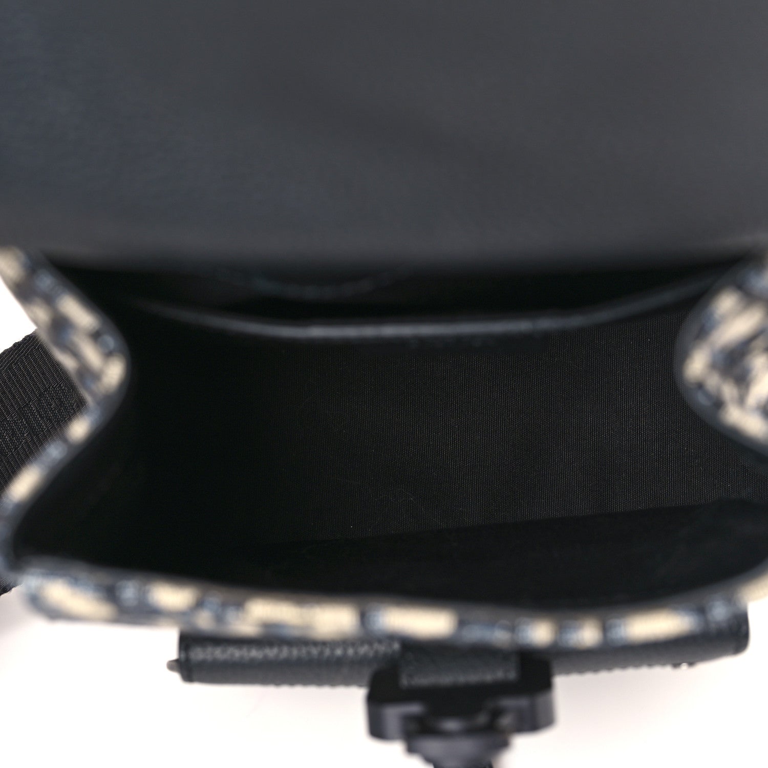 Christian Dior Grained Calfskin Oblique Mini Gallop Sling Bag Blue Black 5 of 9