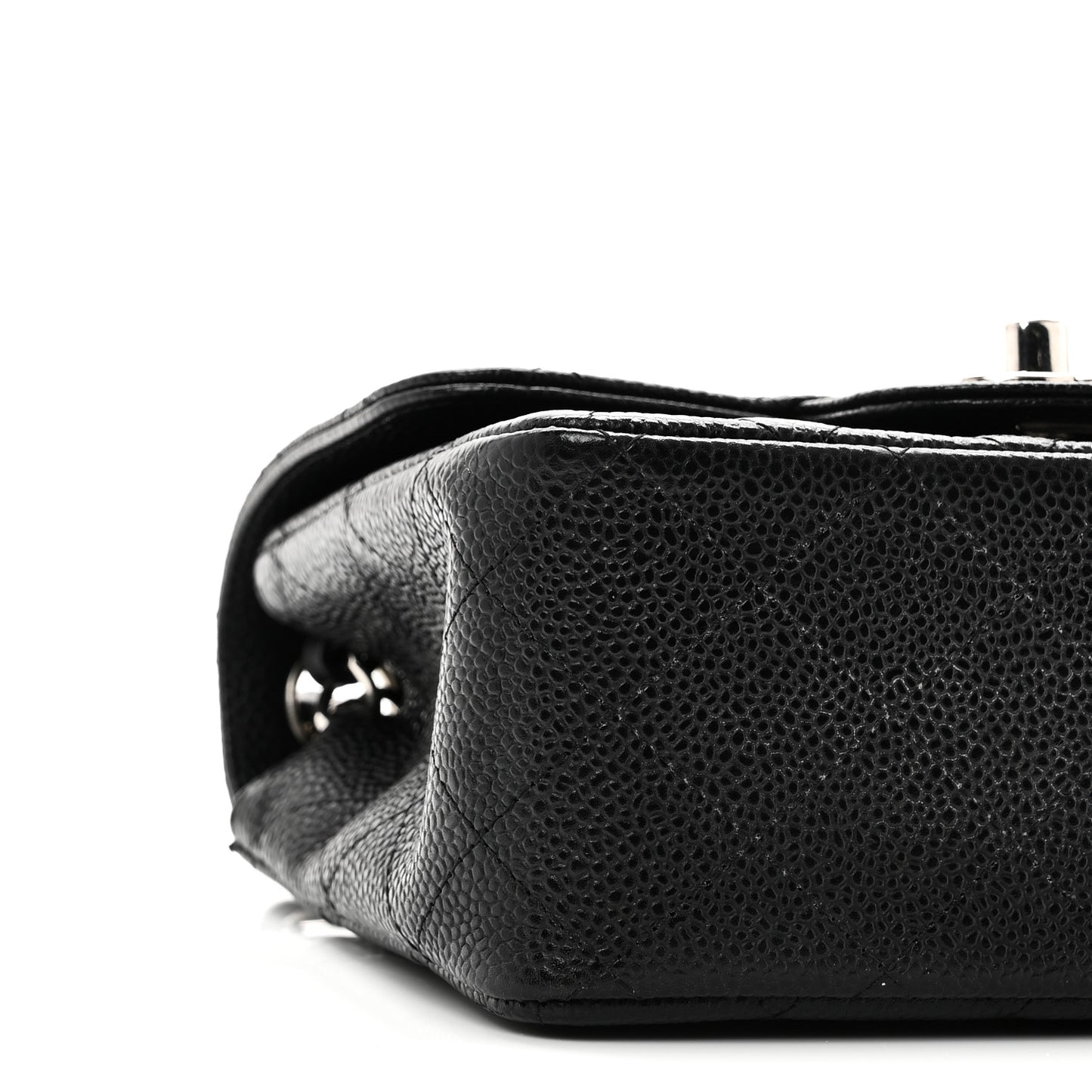Caviar Quilted Mini Square Flap Black