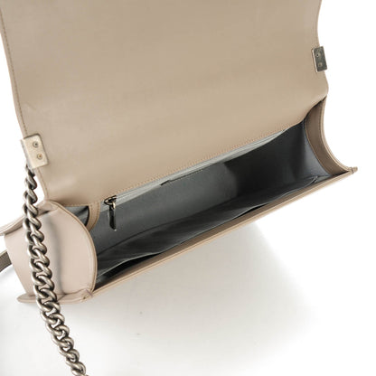 Chanel Calfskin Chevron Large Boy Flap Grey 5 of 7