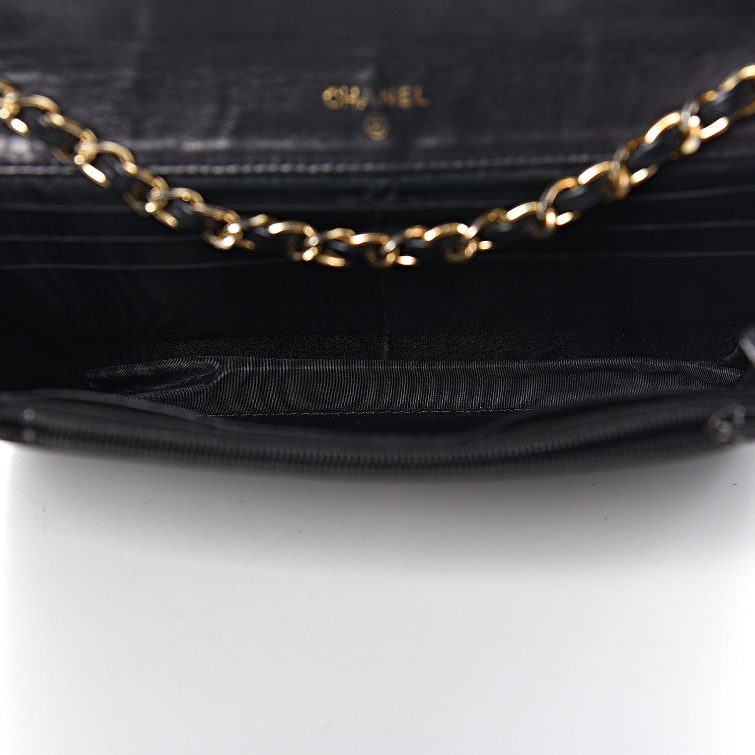 Chanel Caviar Timeless CC Wallet On Chain WOC Black 5 of 18