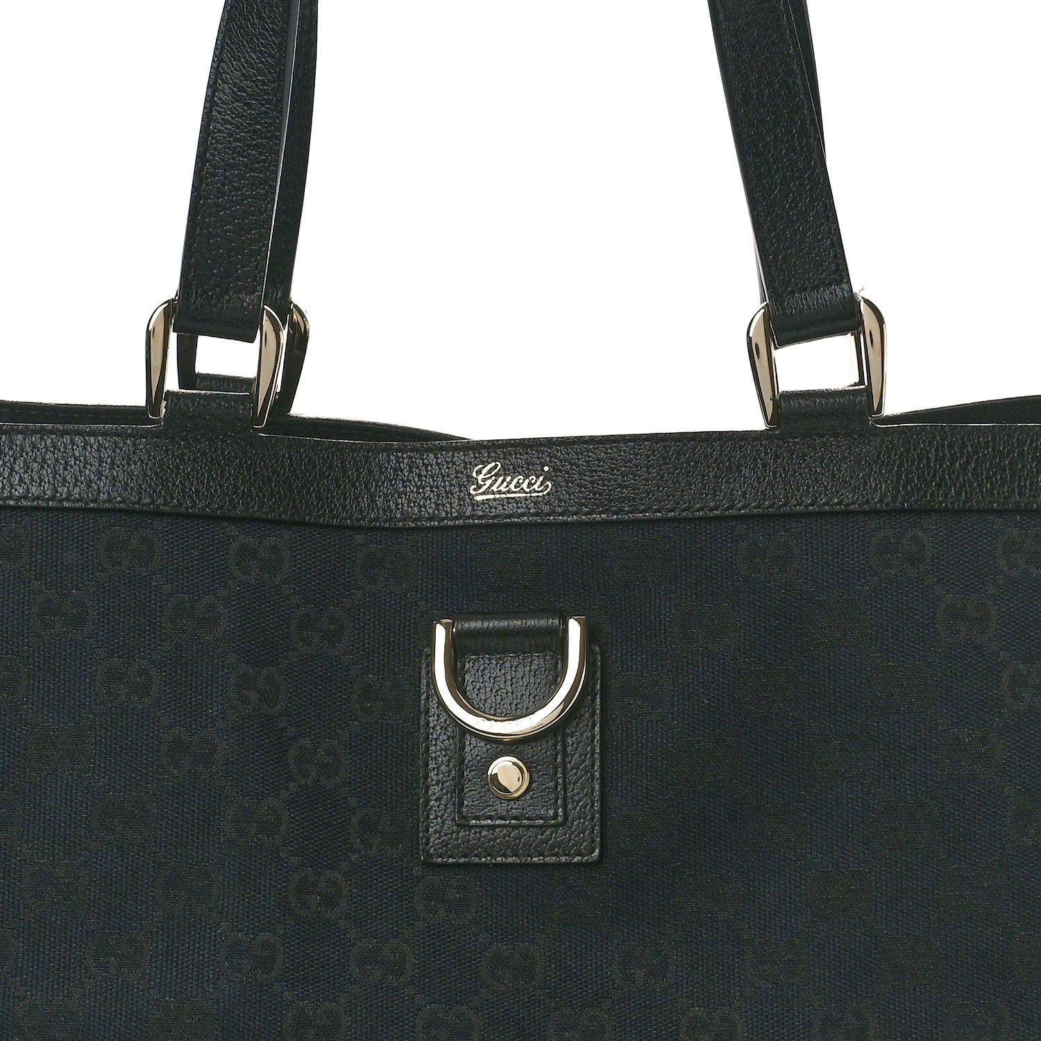Gucci Monogram Large Abbey Tote Navy Black 8 of 10