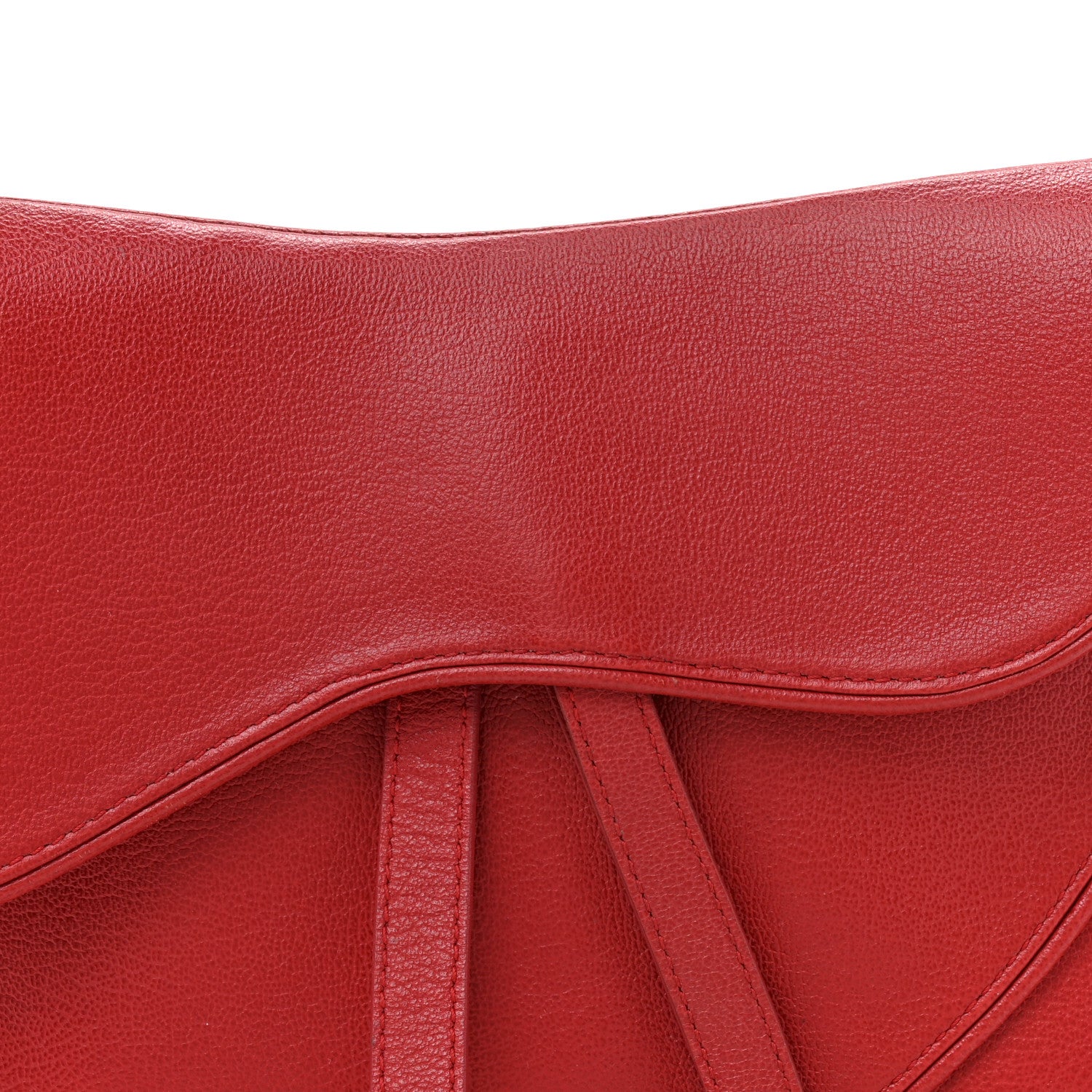 Christian Dior Calfskin Double Saddle Bag Red 8 of 14