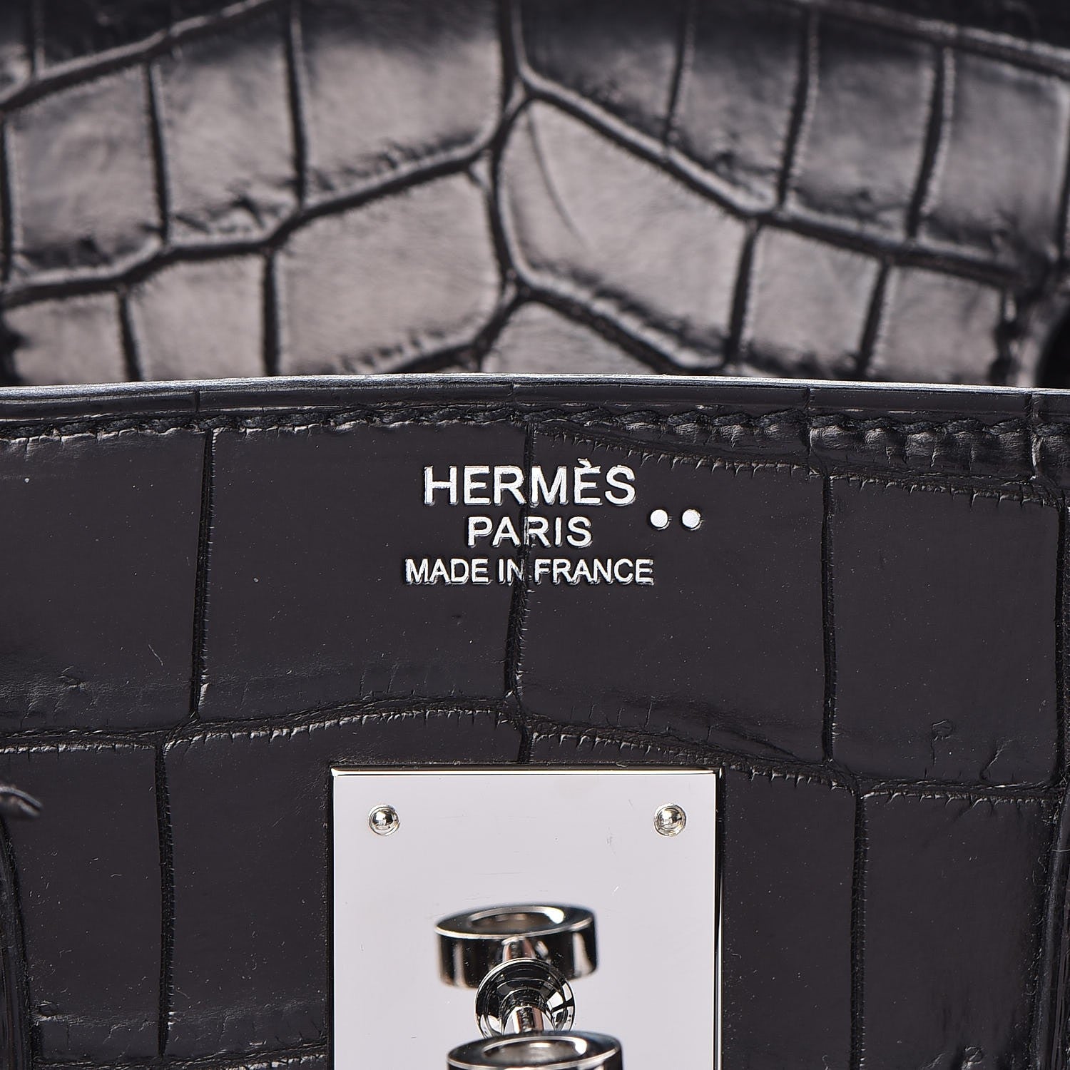 Hermes Matte Niloticus Crocodile Birkin 30 Black 9 of 27