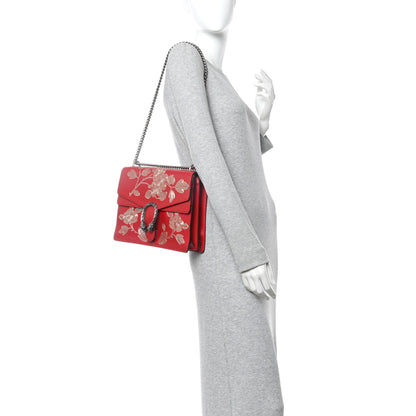 Gucci Calfskin Chinese New Year Medium Dionysus Shoulder Bag Hibiscus Red 2 of 11