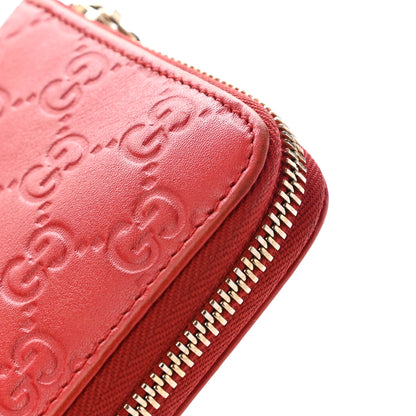 Gucci Guccissima Vitello Tender Zip Around Wallet Sporting Red 10 of 15