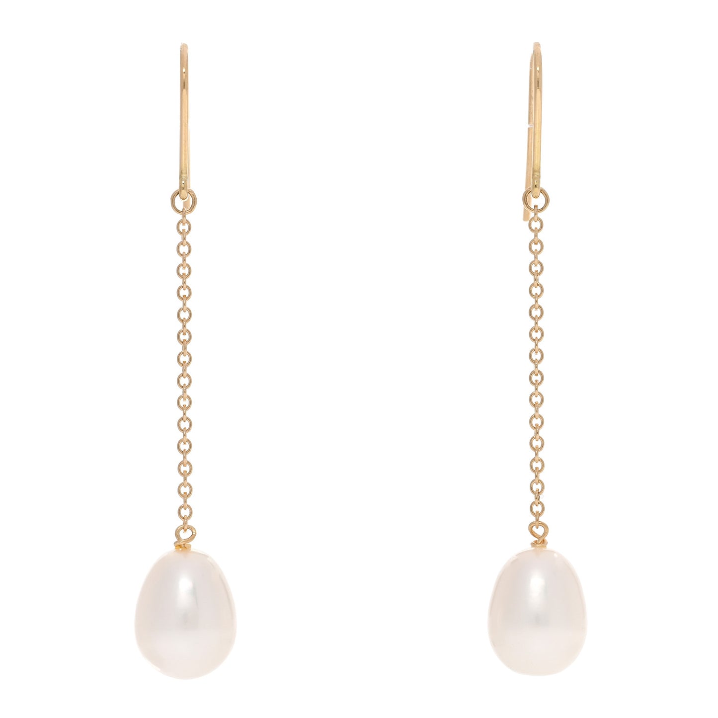 18K Yellow Gold Cultured Pearl Elsa Peretti Pearls By The Yard Drop Earrings