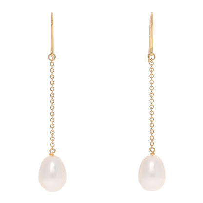 Tiffany 18K Yellow Gold Cultured Pearl Elsa Peretti Pearls By The Yard Drop Earrings 1 of 4