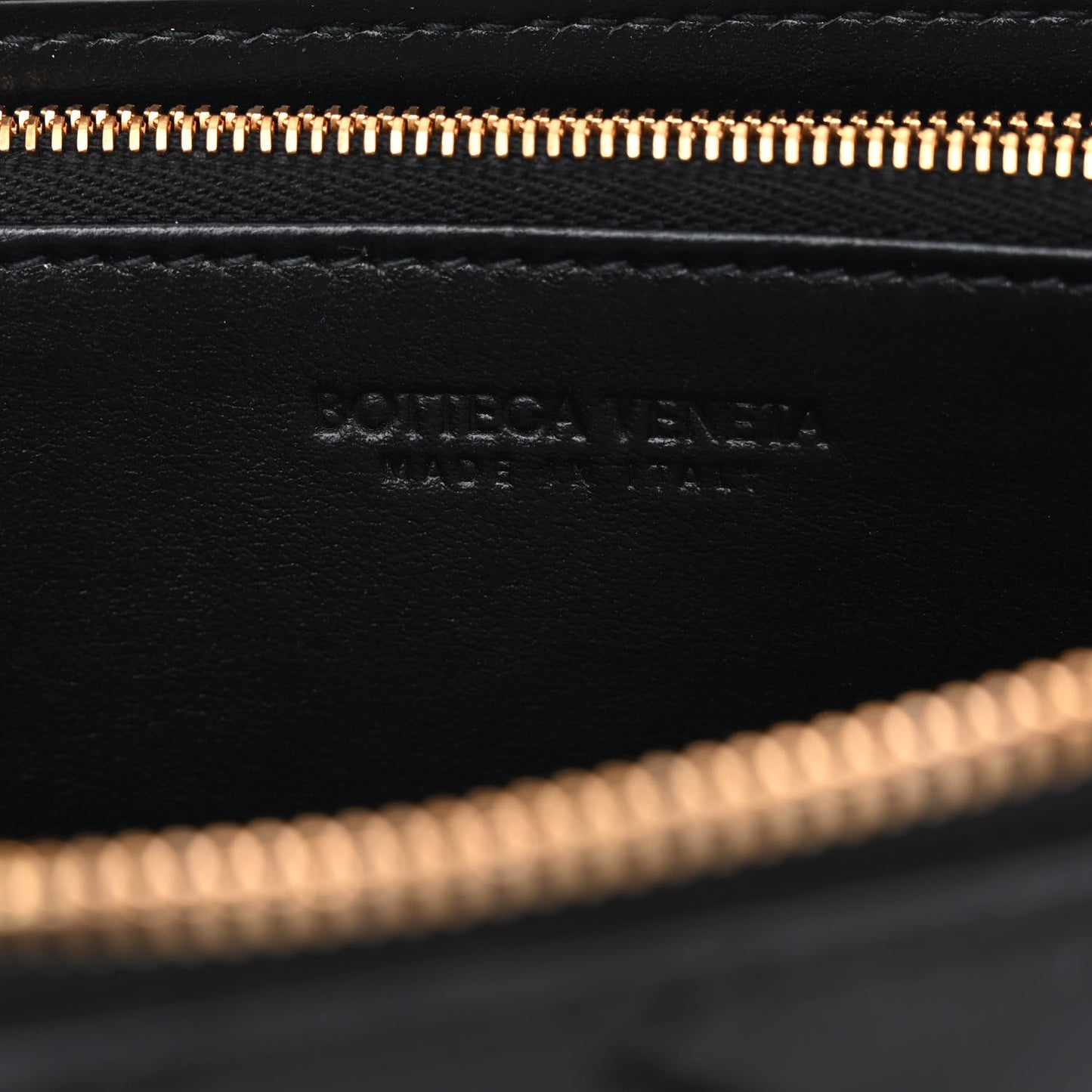 Nappa Intrecciato Zip Around Wallet Black