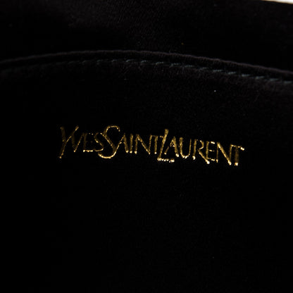 Saint Laurent Textured Patent Monogram Large Belle De Jour Clutch Black 6 of 7