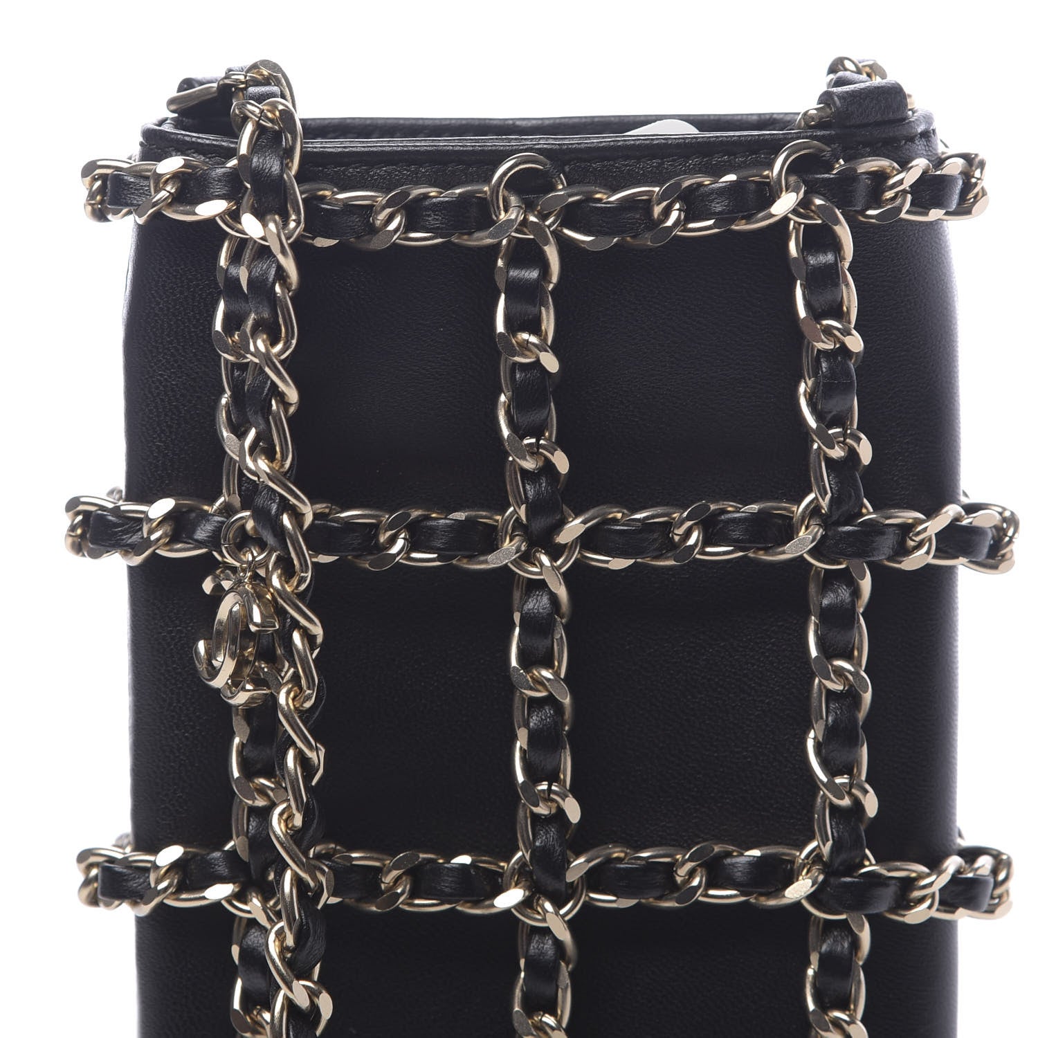 Chanel Lambskin Tech Me Out Clutch With Chain Black 11 of 12
