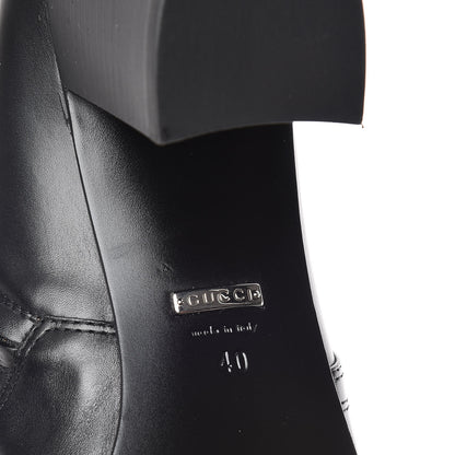 Gucci Calfskin Dionysus Embellished Elizabeth Knee High Boots 40 Black 6 of 9