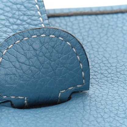 Hermes Taurillon Clemence Evelyne II GM Blue Jean 6 of 8