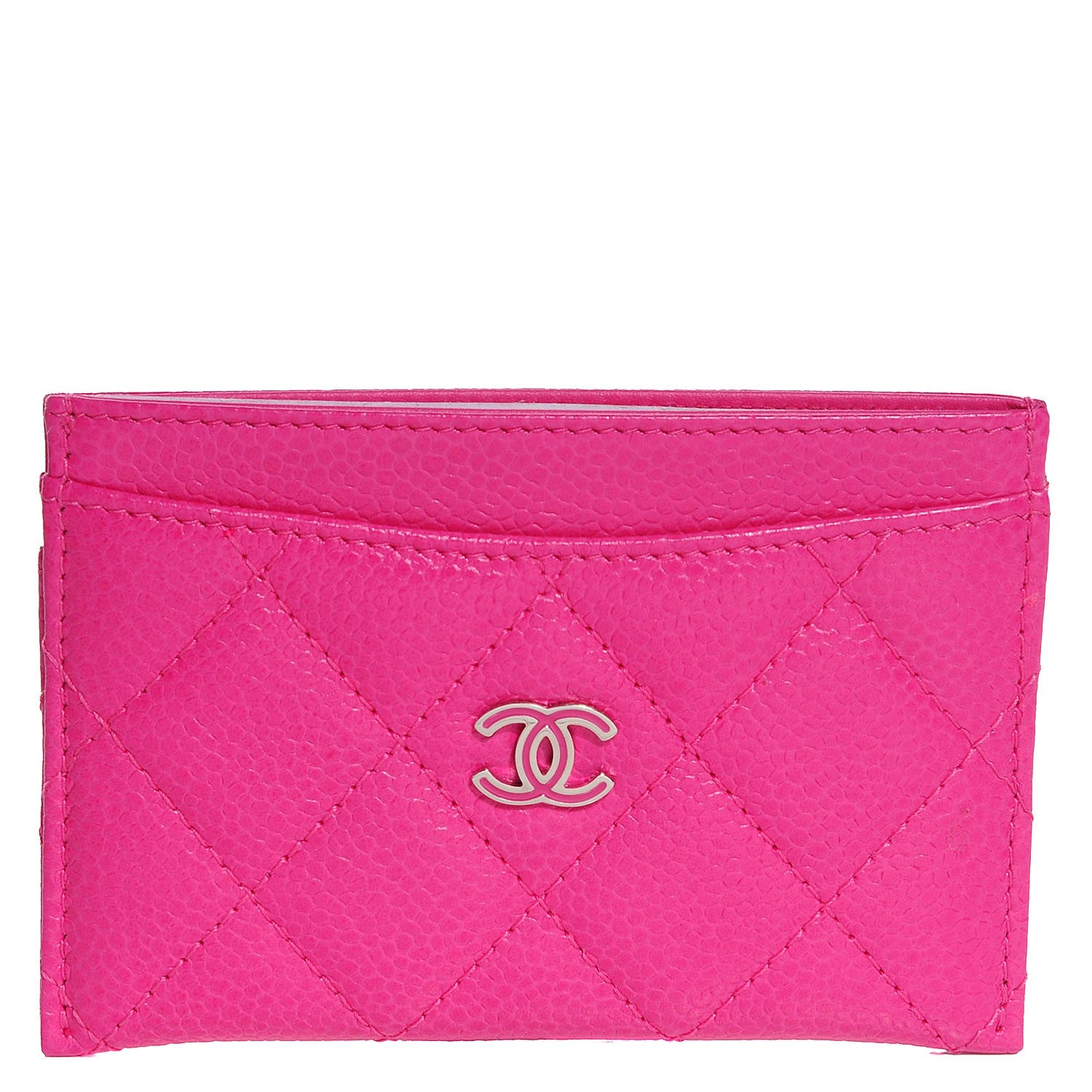 Chanel Caviar Quilted Card Holder Fuchsia 1 of 9