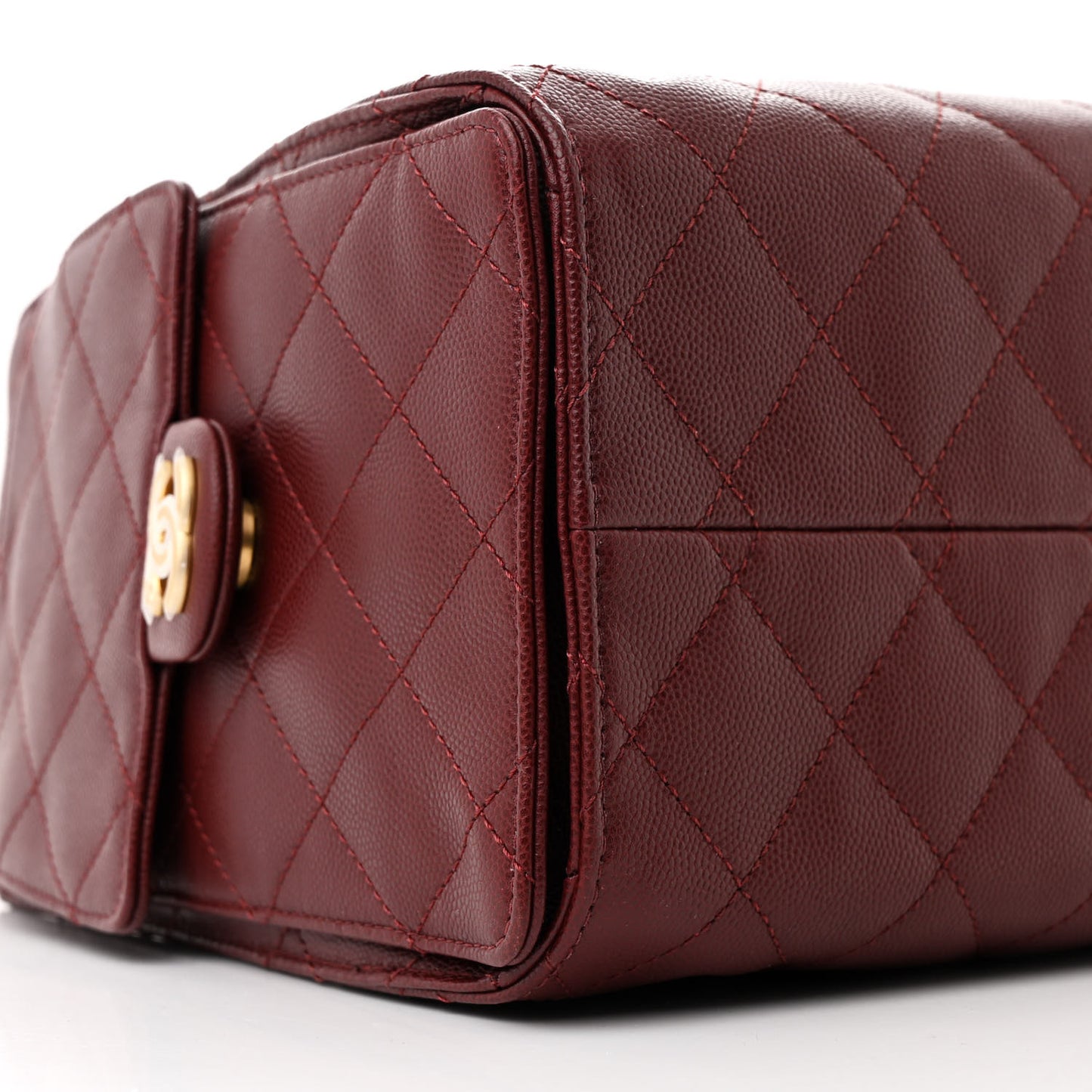 Caviar Quilted Small Chanel 25 Handbag Burgundy