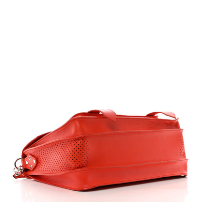 Proenza Schouler Lambskin Perforated Medium PS1 Satchel Fire Red 4 of 12