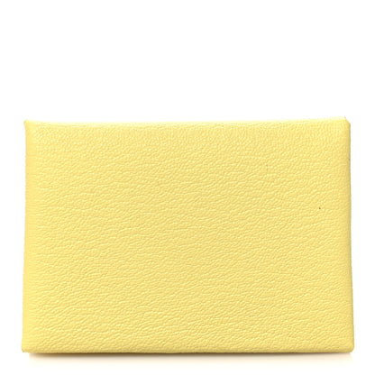 Hermes Chevre Mysore Calvi Duo Card Case Limoncello 1 of 10