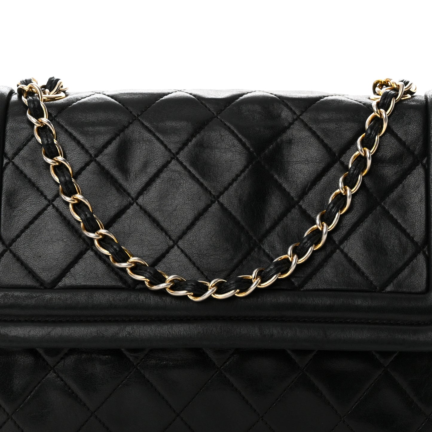 Lambskin Quilted Tassel Flap Black