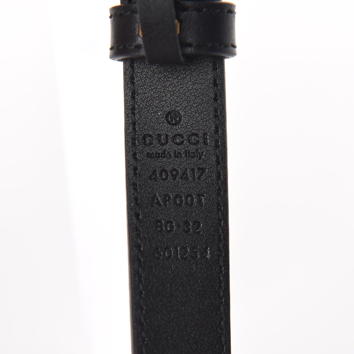 Gucci Calfskin Double G 20mm Belt 80 32 Black 4 of 6
