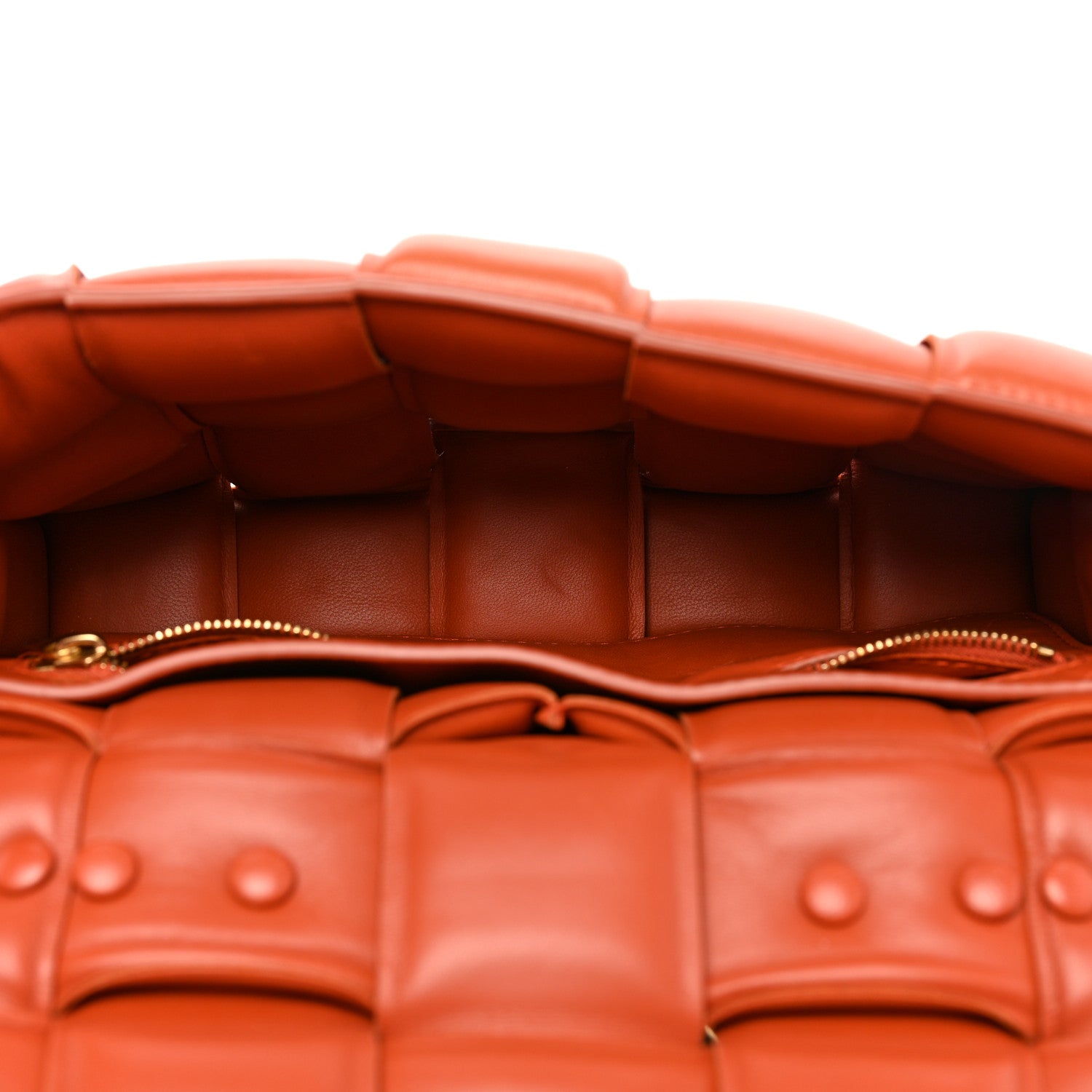 Bottega Veneta Lambskin Maxi Intreccio Padded Chain Cassette Crossbody Bag Maple 5 of 9