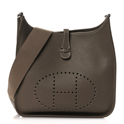 Hermes Taurillon Clemence Evelyne III PM Etoupe 1 of 12