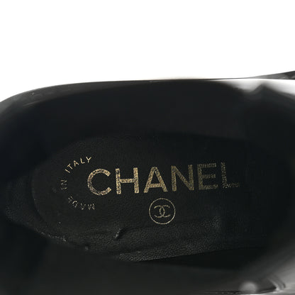 Chanel Patent Cap Toe Short Boots 37 Black 7 of 10