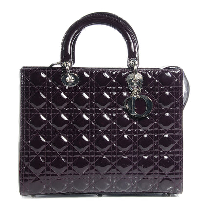 Christian Dior Patent Cannage Large Lady Dior Purple 1 of 8