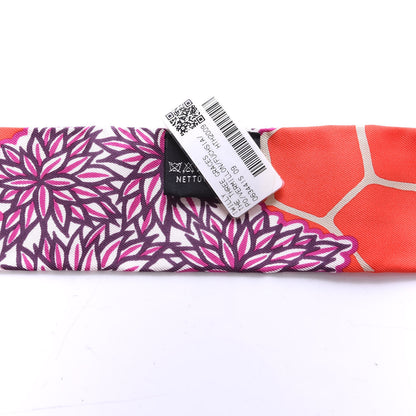 Hermes Silk The Three Graces Twilly Vermillion Fuchsia 3 of 4