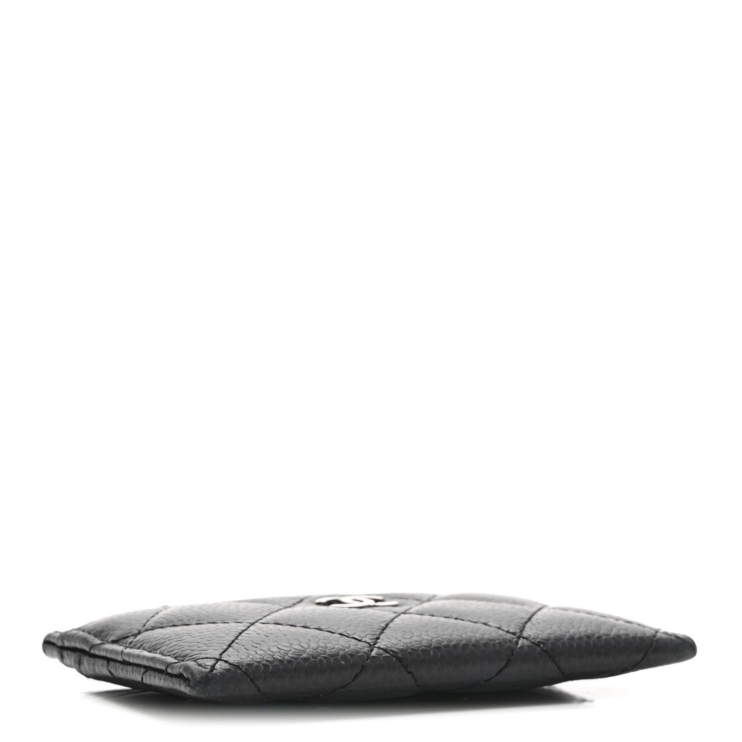 Caviar Quilted Card Holder Black
