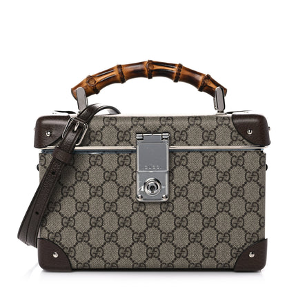 Gucci GG Supreme Monogram Globe-Trotter Beauty Case Brown 1 of 11