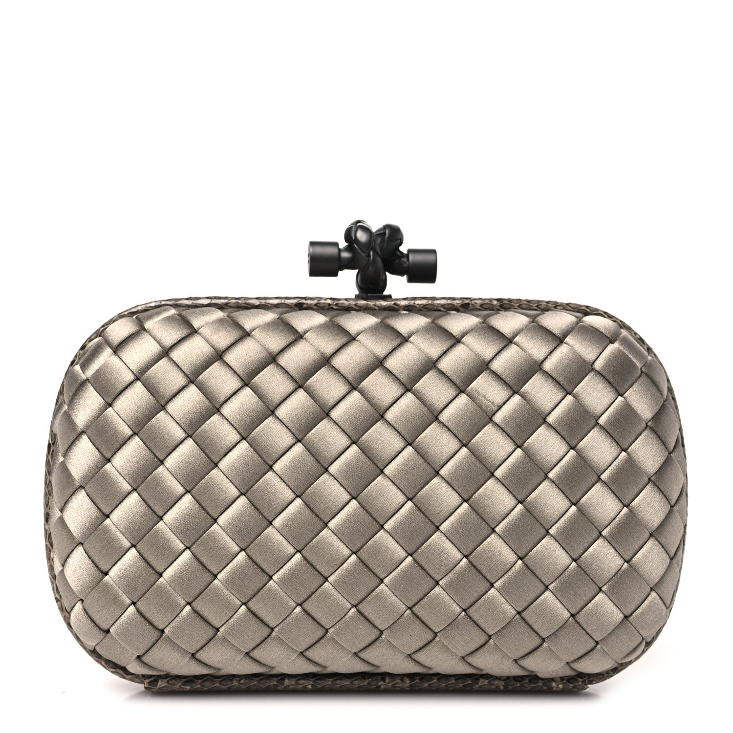 Bottega Veneta Satin Intreccio Impero Ayers Knot Blush 1 of 7