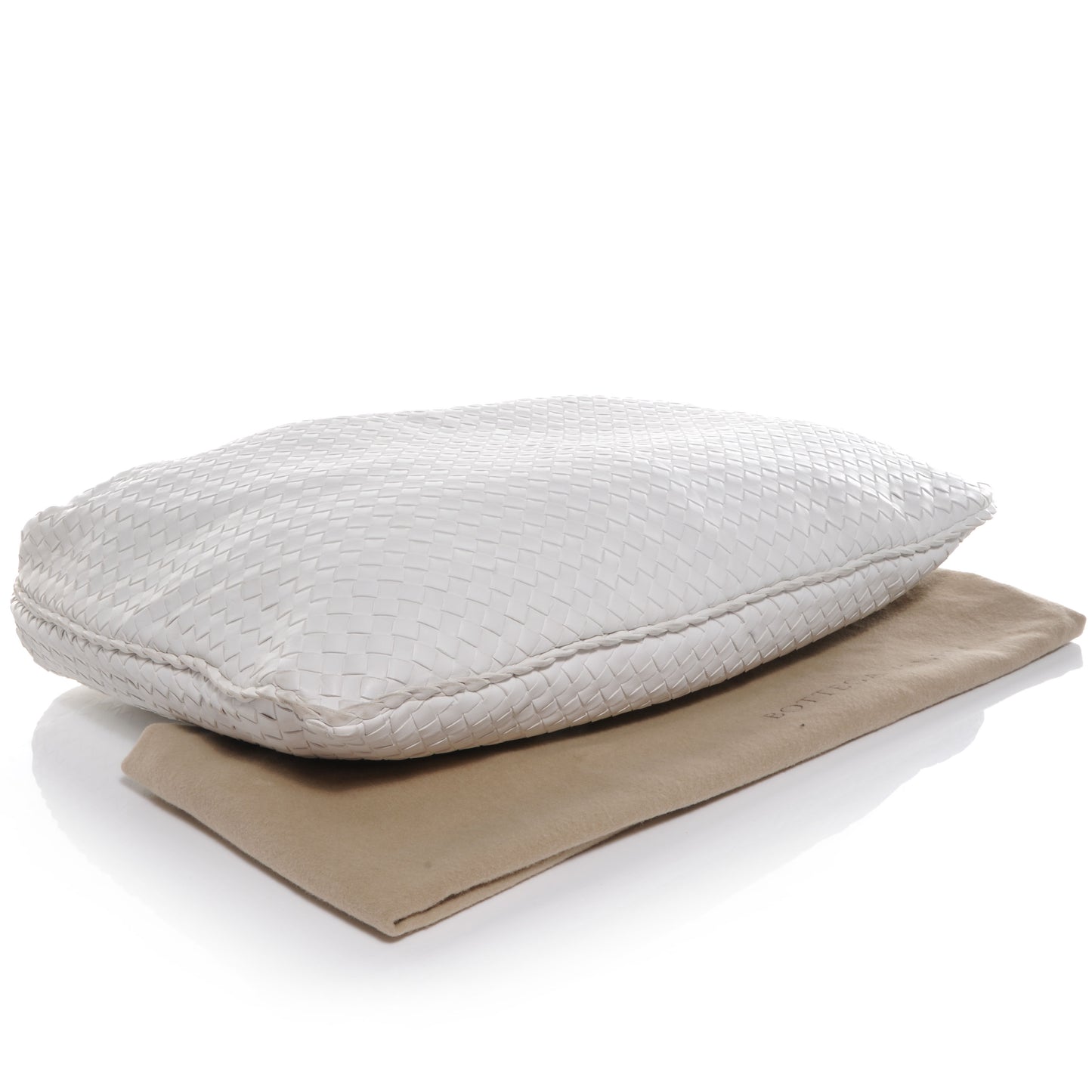 Nappa Intrecciato Maxi Veneta Hobo White