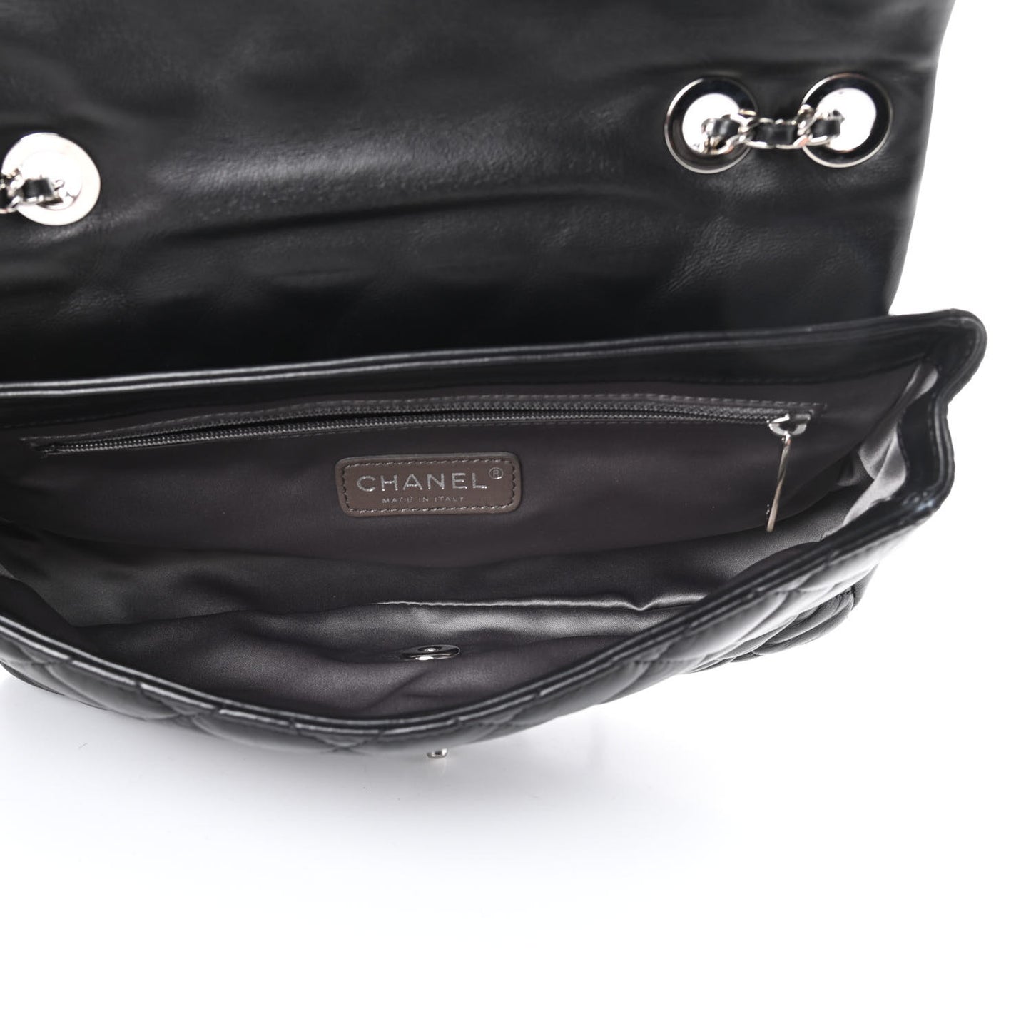 Lambskin Quilted Medium Coco Rain Flap Black