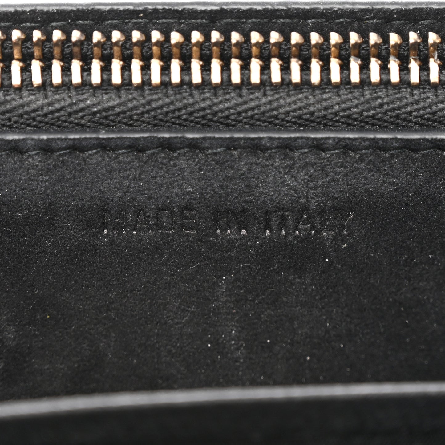 Grained Calfskin Saddle Chain Wallet Pouch Black