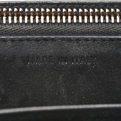Christian Dior Grained Calfskin Saddle Chain Wallet Pouch Black 18 of 19