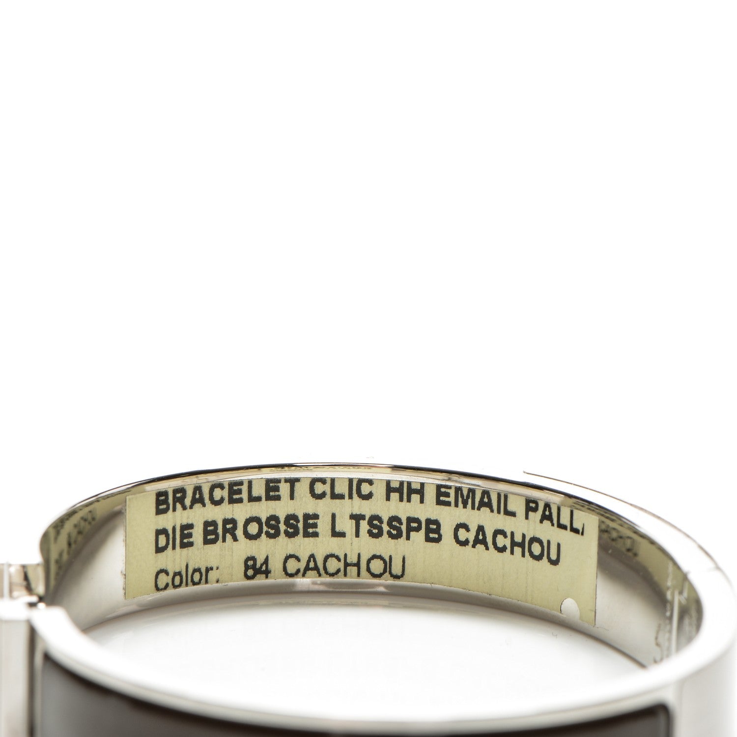 Hermes Enamel Narrow Clic Clac HH Bracelet GM Cachou 5 of 6