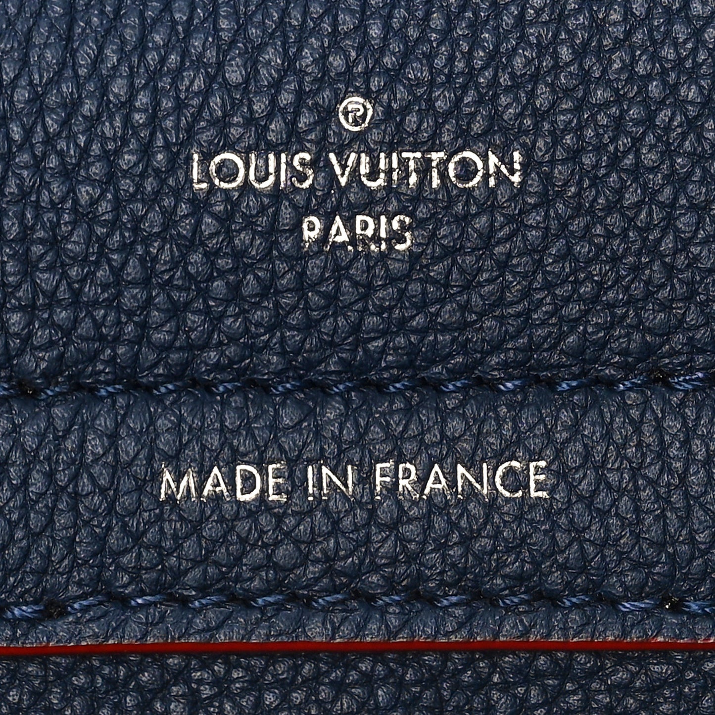 Calfskin Lockme Day Marine Rouge