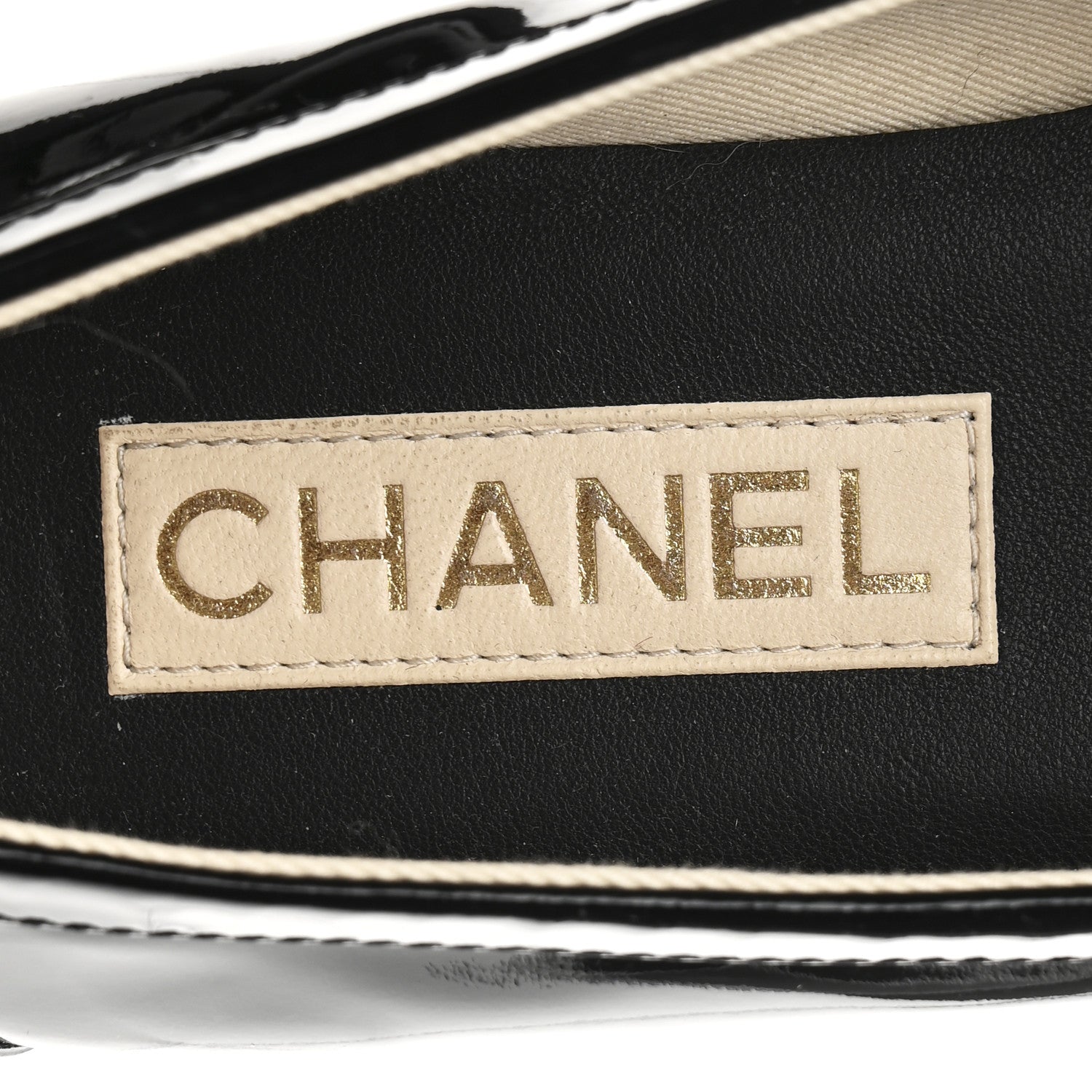 Chanel Patent CC Mocassin Loafers 38 Black 8 of 9