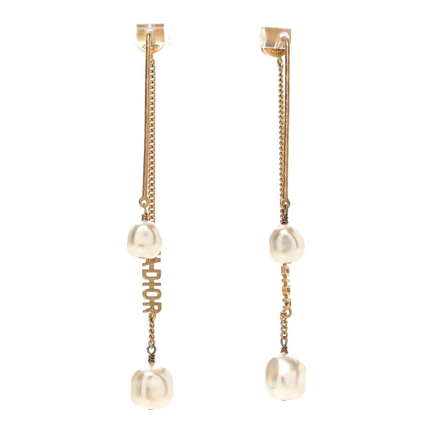 Christian Dior Pearl J'adior Dangle Earrings Gold 1 of 4