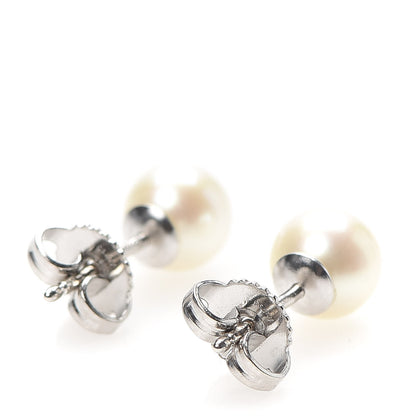 Tiffany 18K White Gold Akoya Pearl 6.5-7mm Earrings 3 of 4