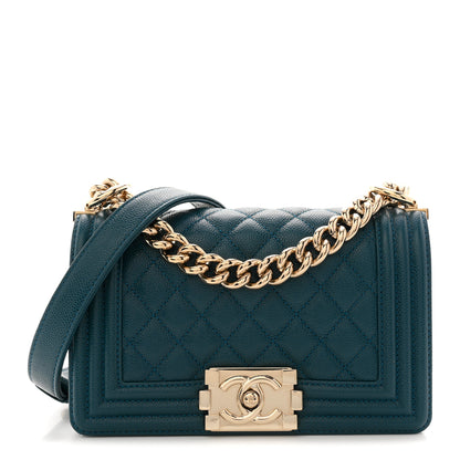 Chanel Caviar Quilted Small Boy Flap Dark Blue 1 of 11