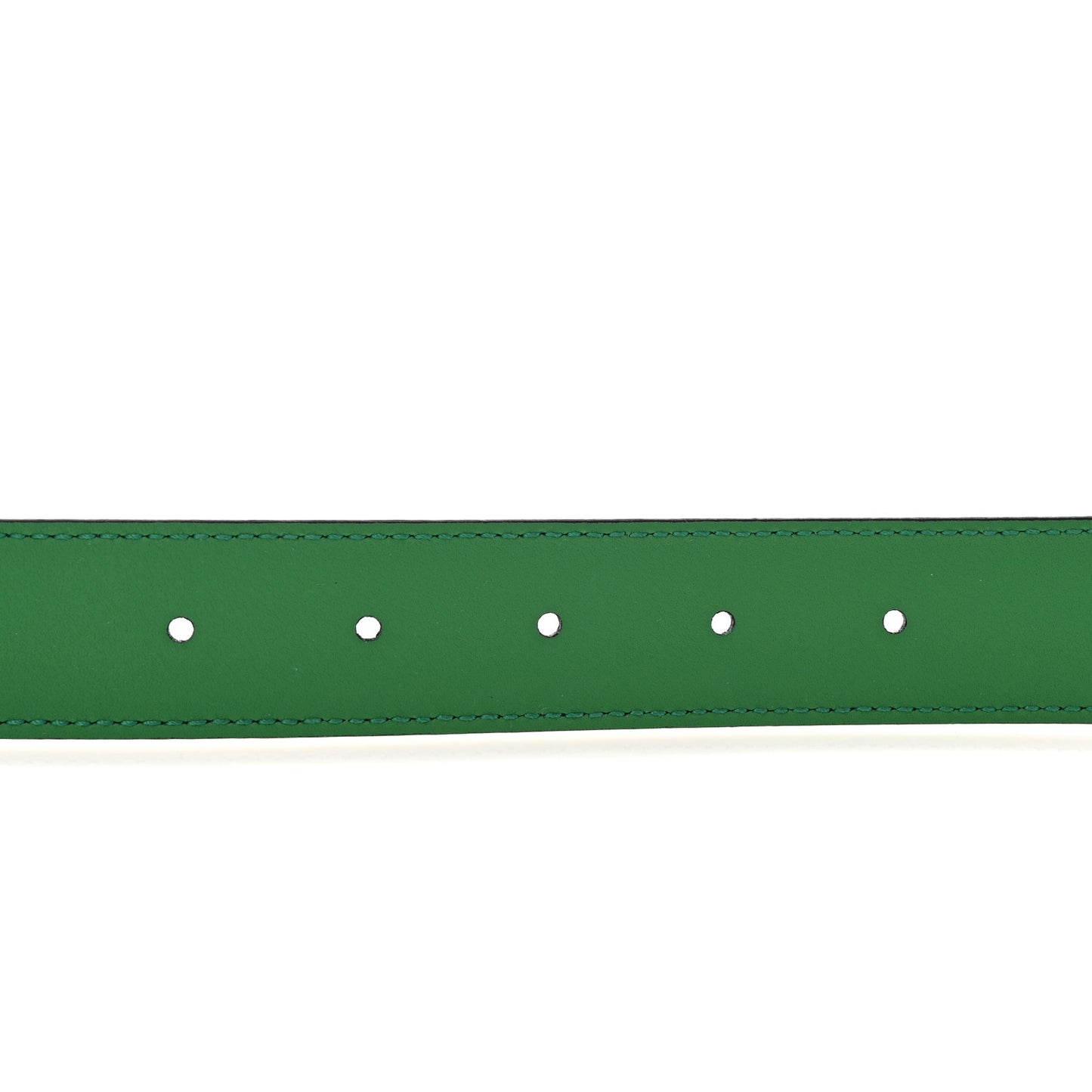 Textured Dollar Calfskin Square G 30mm Belt 100 40 Black Green