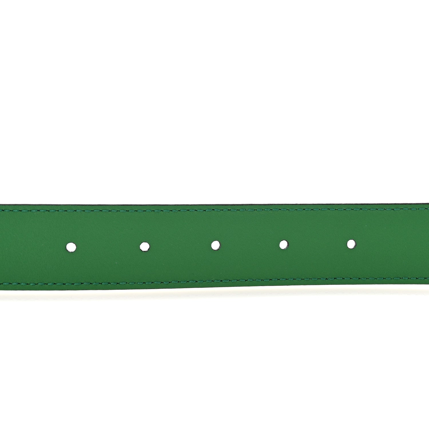 Gucci Textured Dollar Calfskin Square G 30mm Belt 100 40 Black Green 4 of 5