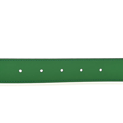 Gucci Textured Dollar Calfskin Square G 30mm Belt 100 40 Black Green 4 of 5