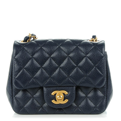 Chanel Caviar Quilted Mini Square Flap Navy 1 of 8