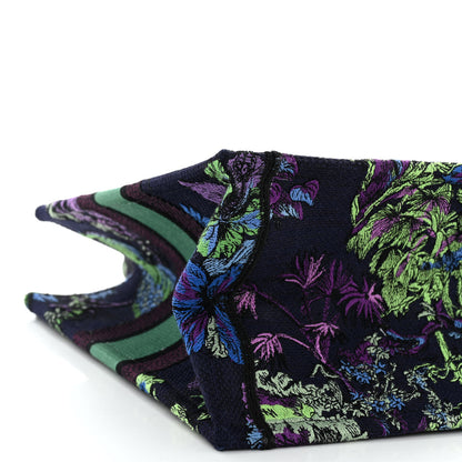 Christian Dior Canvas Embroidered Medium Toile de Jouy Voyage Book Tote Blue Multicolor 9 of 12
