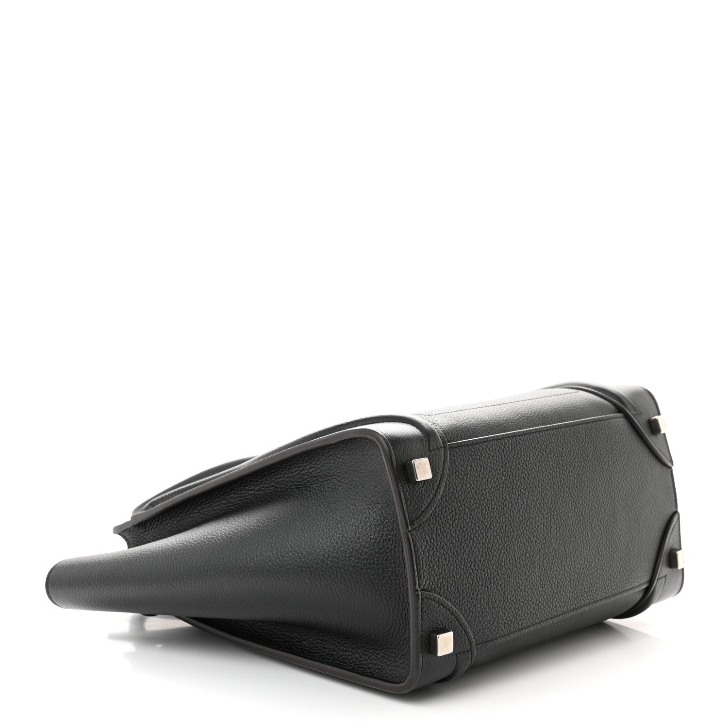 Celine Drummed Calfskin Micro Luggage Black 4 of 10