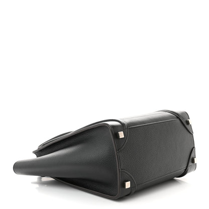 Celine Drummed Calfskin Micro Luggage Black 4 of 10