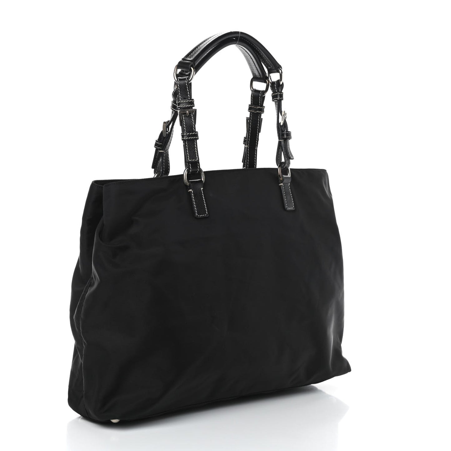 Tessuto Nylon Saffiano Tote Black